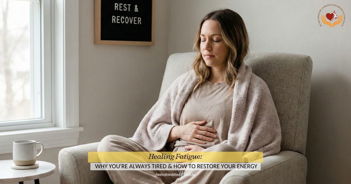 Woman experiencing fatigue and emotional stress sitting with eyes closed