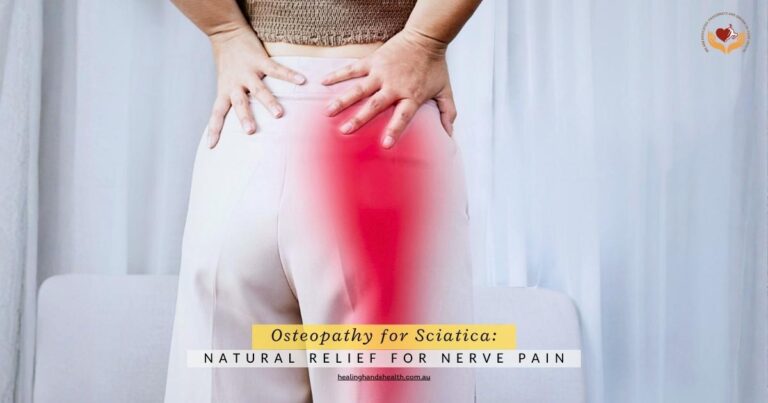 person experiencing lower back pain radiating down the leg