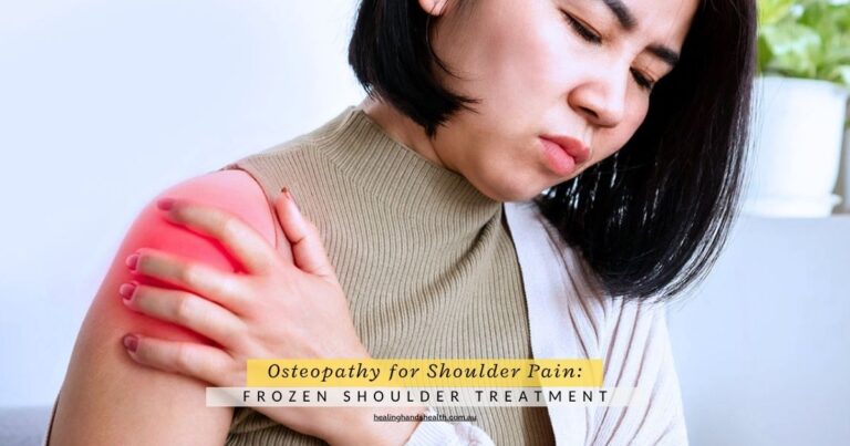 person experiencing frozen shoulder with limited movement